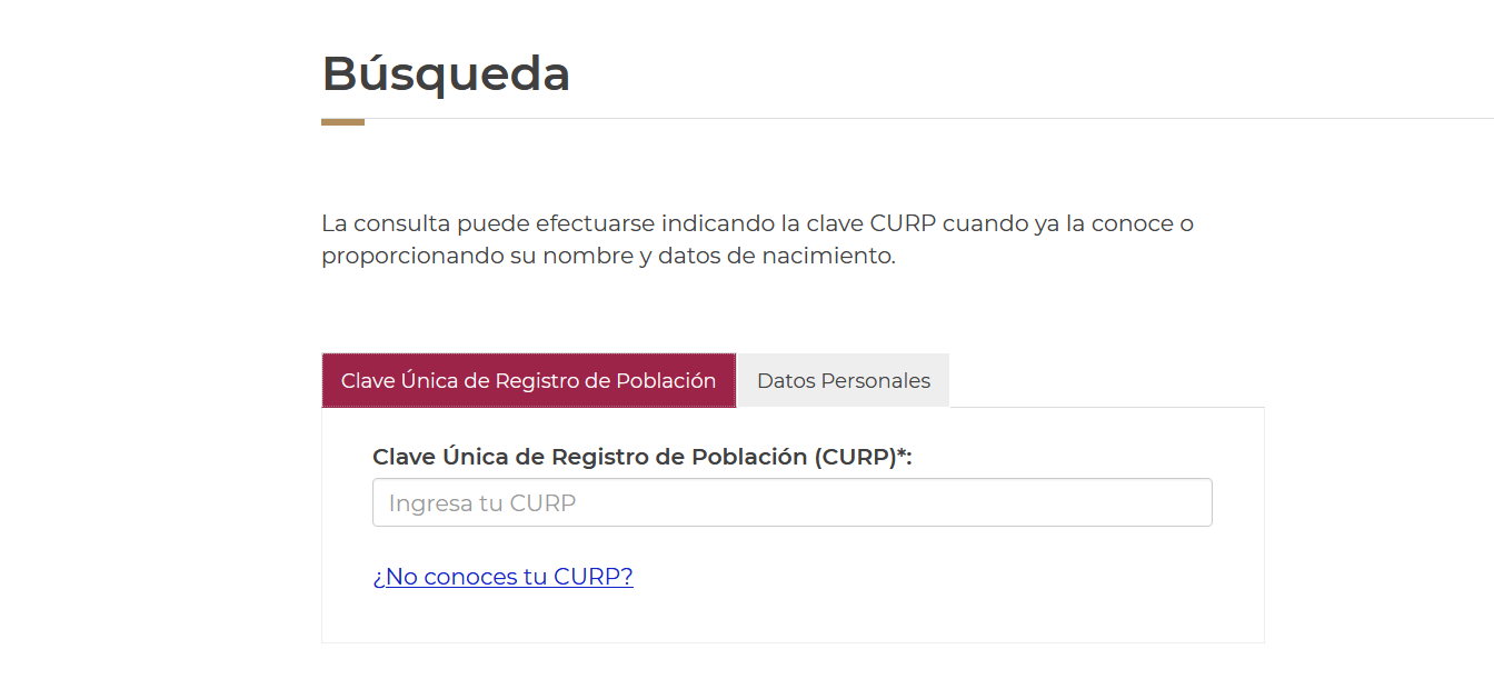 CURP Certificada - Descargar PDF